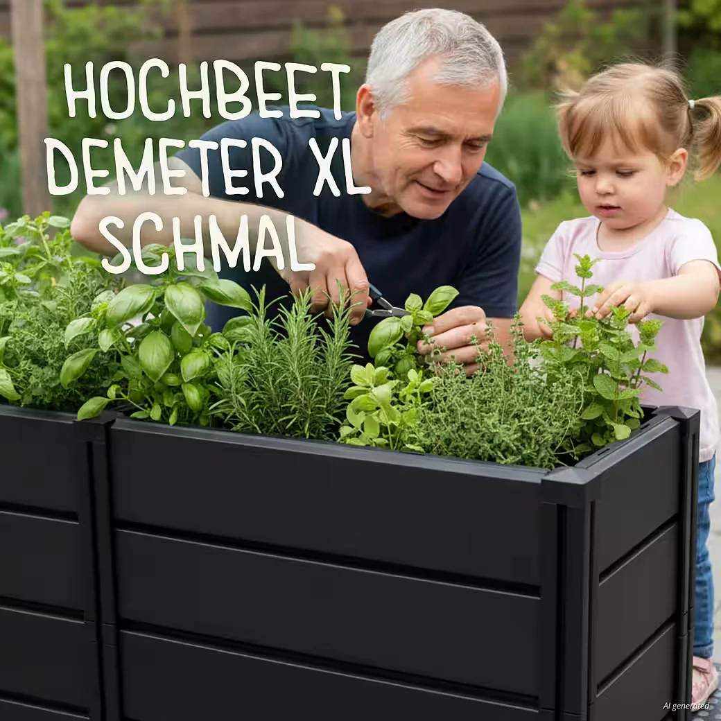Demeter Hochbeet XL schmal Pflanzbeet für Garten