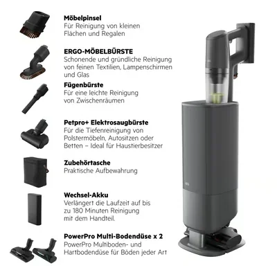 AEG AP83A25XNX Ultimate 8000 Akku Staubsauger für Tierhaare kabellos