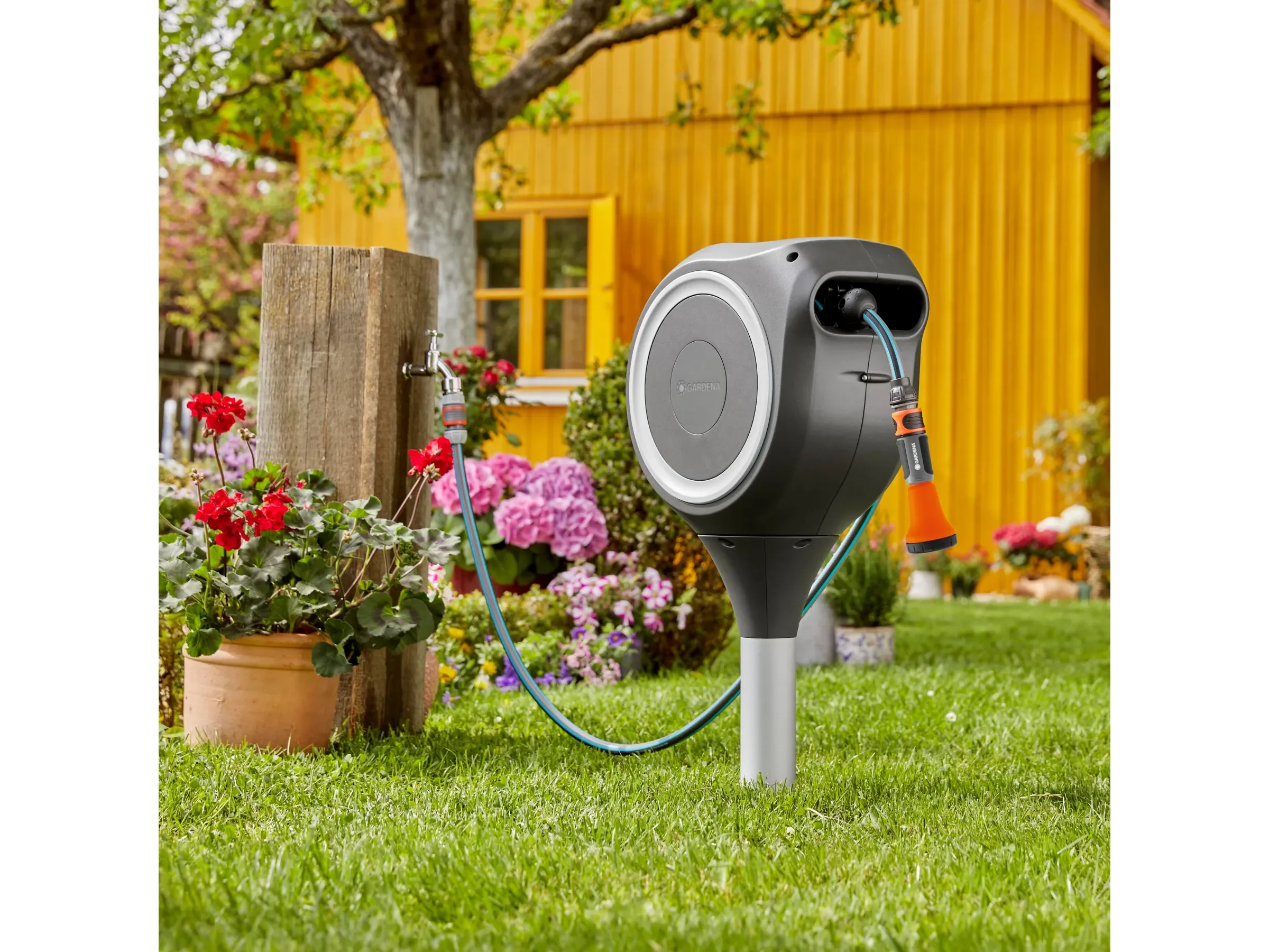 Gardena Schlauchbox RollUp M 20 m automatischer Aufroller Bewässerung