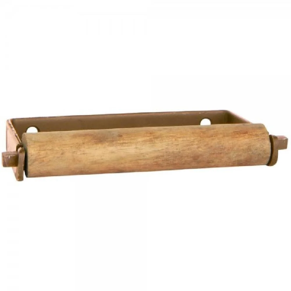 Toilettenrollenhalter ALTUM – Bronze & Akazienholz