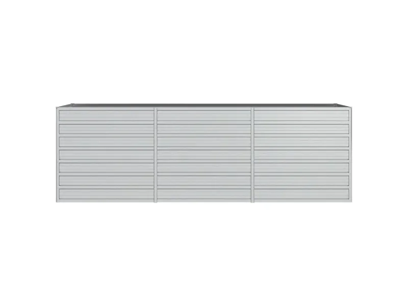 FURNICATO Garten Hochbeet 240 x 80 x 77 cm verzinkter Stahl silber