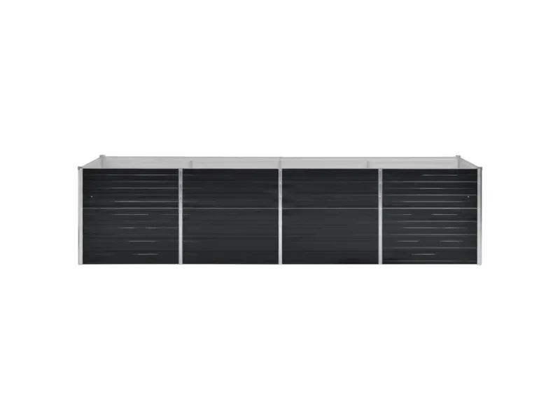 FURNICATO Metall Hochbeet Garten Anthrazit 320 x 80 x 77 cm verzinkt