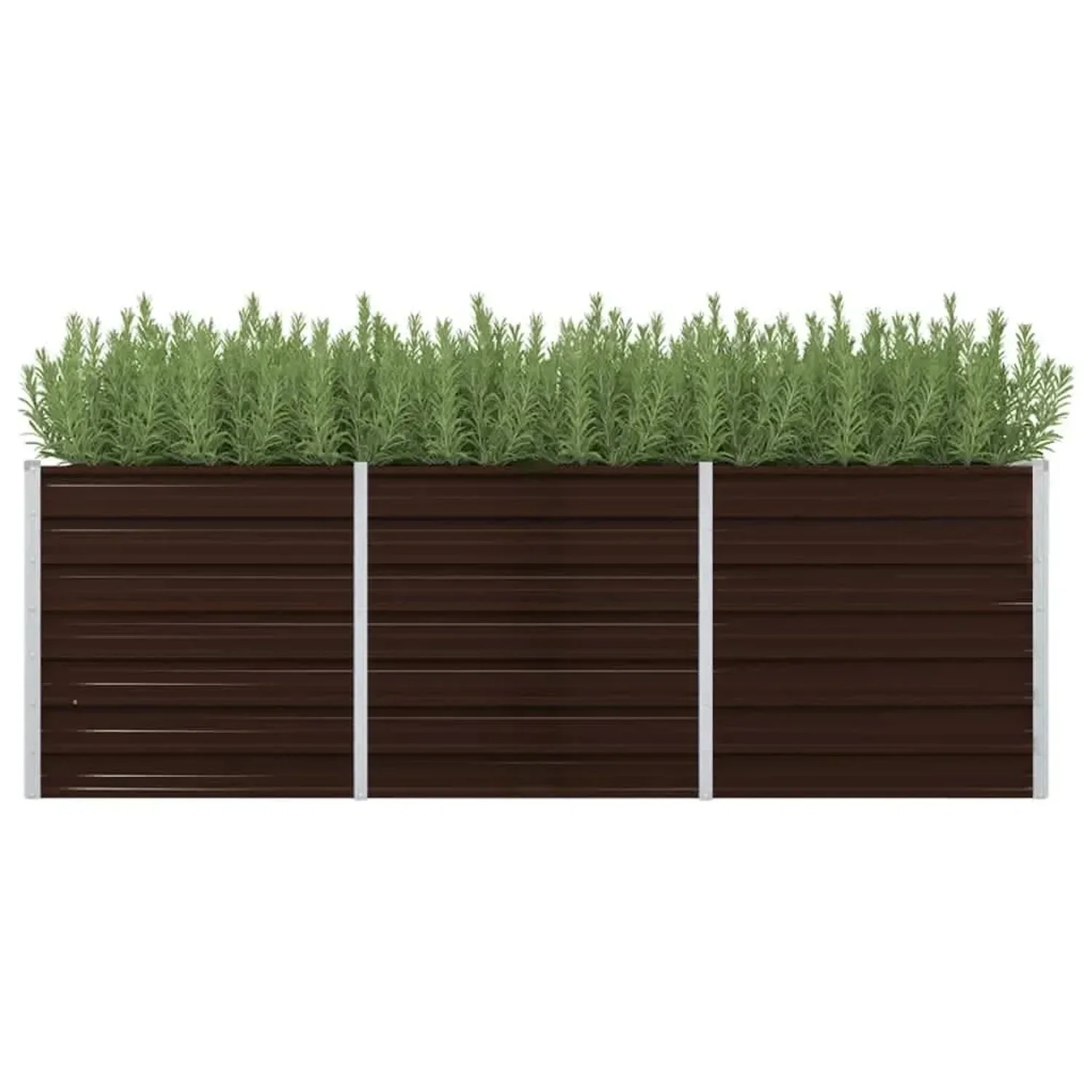 FURNICATO Hochbeet Garten verzinkter Stahl 240x80x77 cm Braun