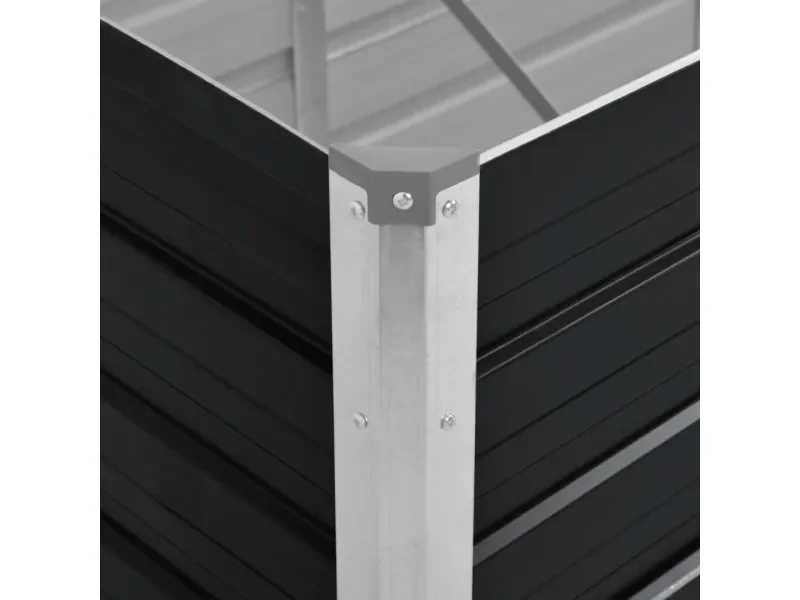 FURNICATO Metall Hochbeet Garten Anthrazit 320 x 80 x 77 cm verzinkt