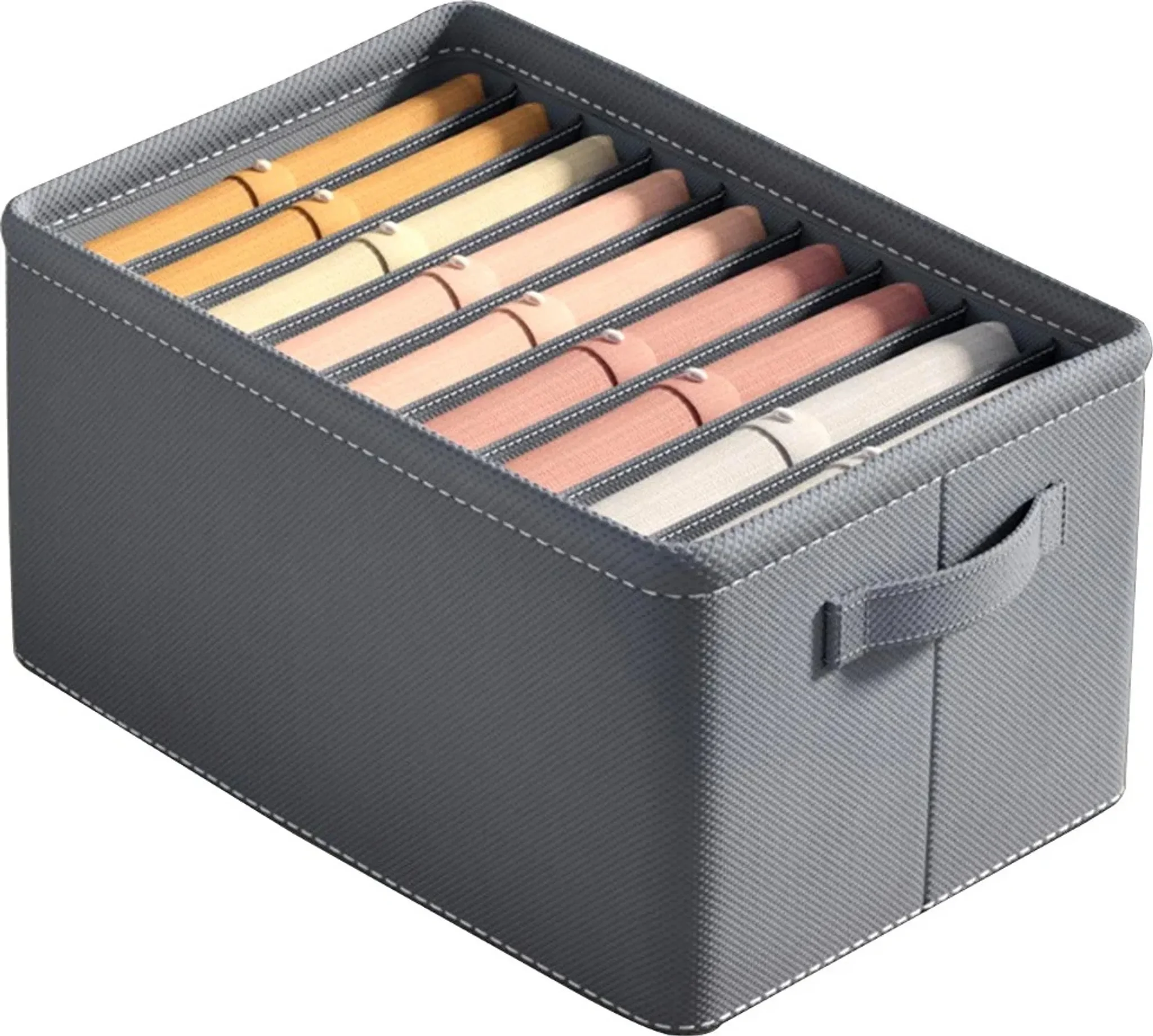 Organizerbox für Kleidung – starr, grau, für Schrank