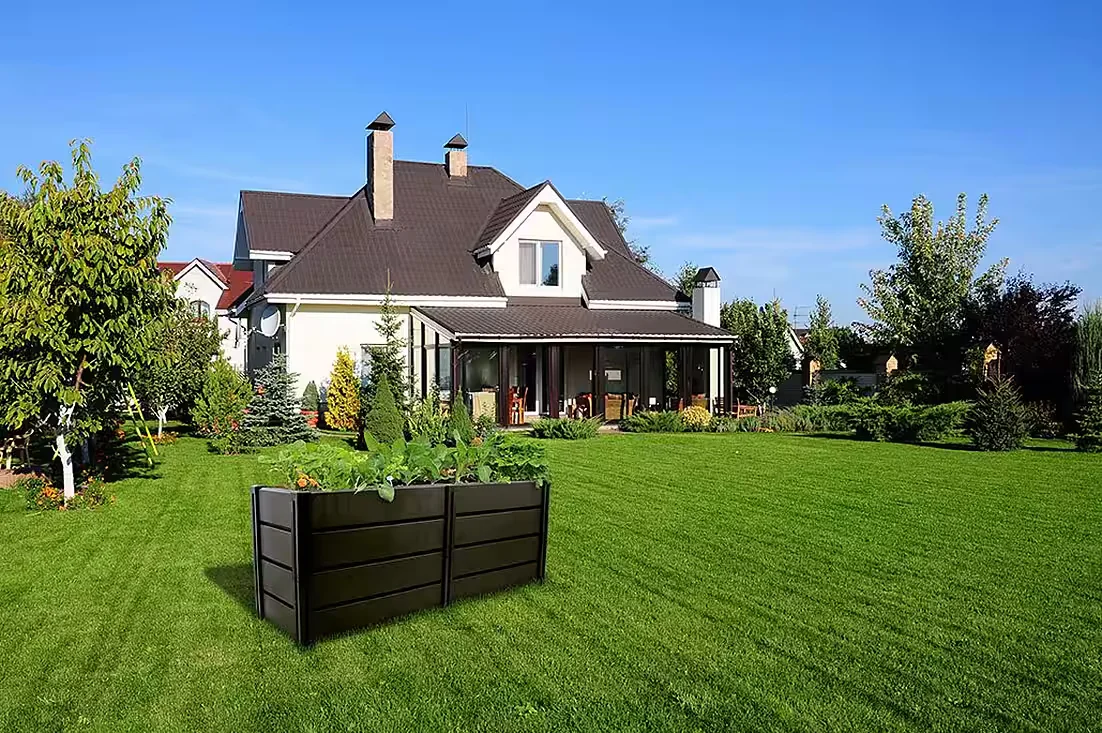 Demeter Hochbeet XL schmal Pflanzbeet für Garten