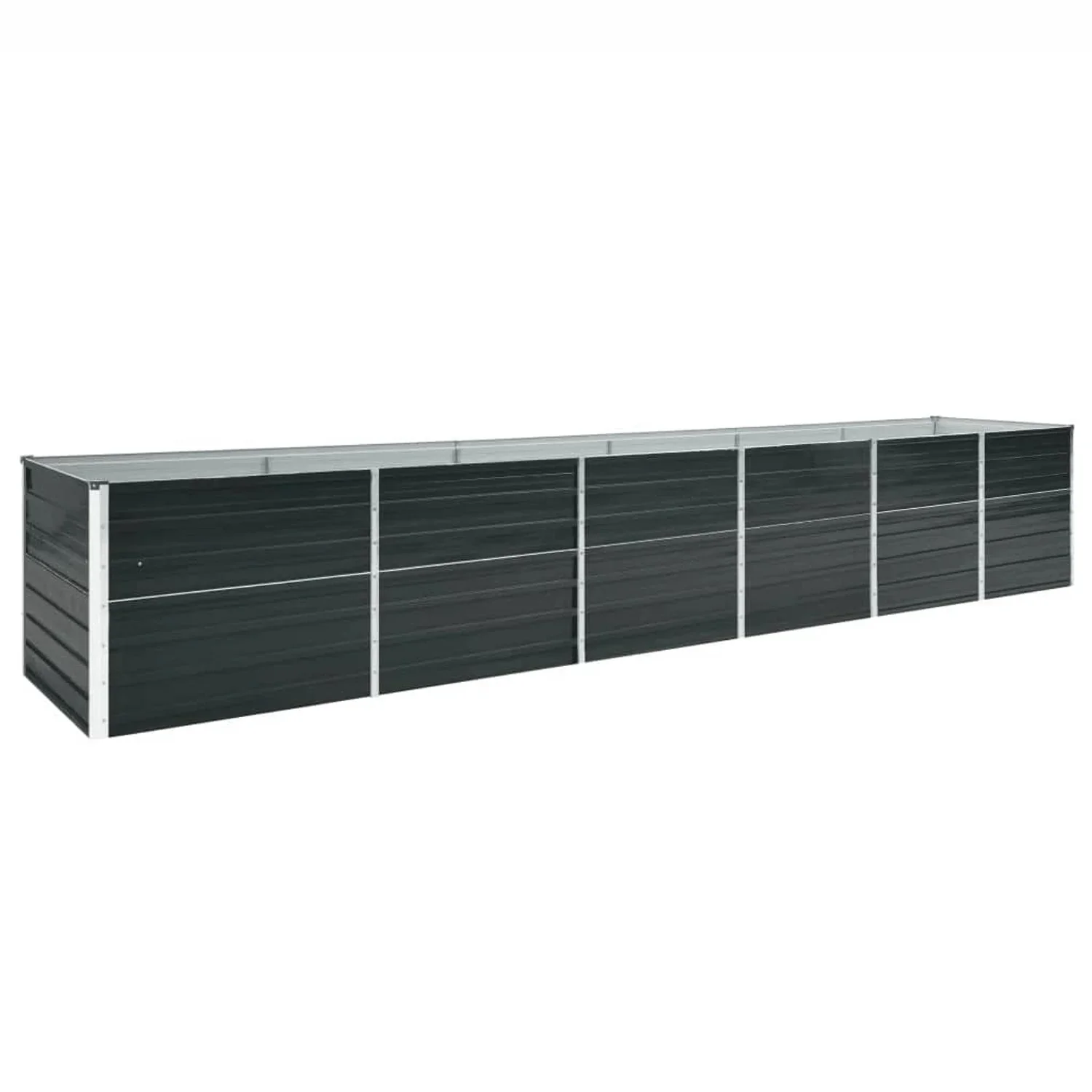 FURNICATO Garten Hochbeet 480 x 80 x 77 cm verzinkter Stahl anthrazit