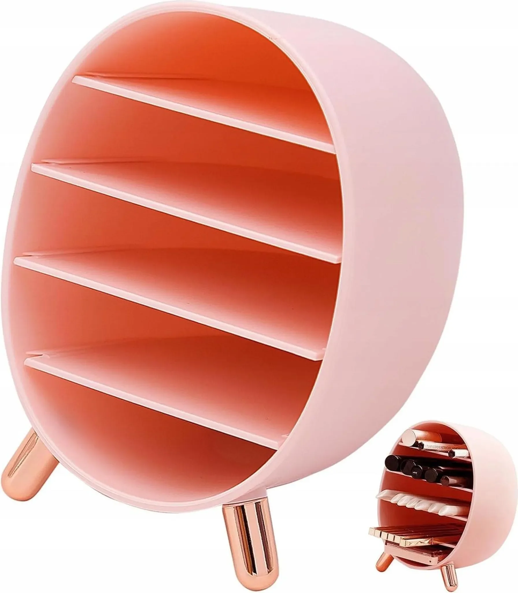 Kosmetik-Organizer für Pinsel & Lippenstifte – Retro-Schminktisch