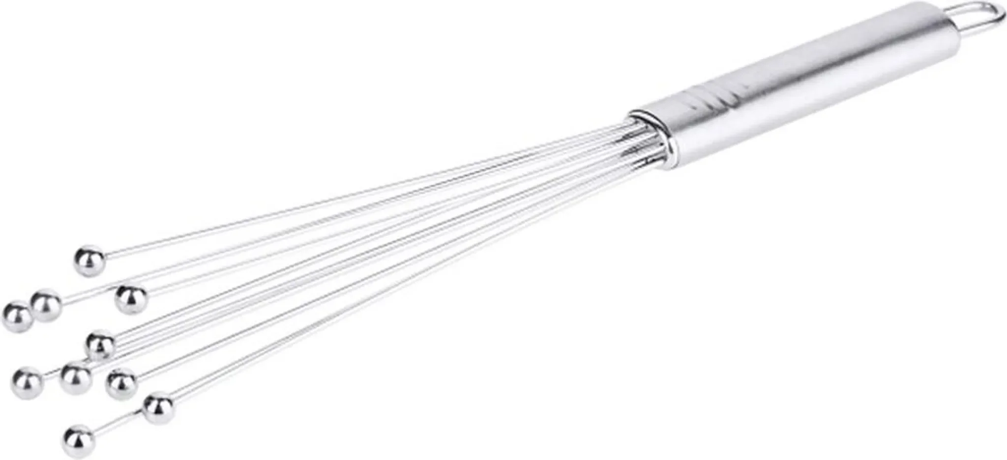 Contacto Kugelschneebesen – Edelstahl, 30 cm, 10 Drahtenden mit Kügelchen