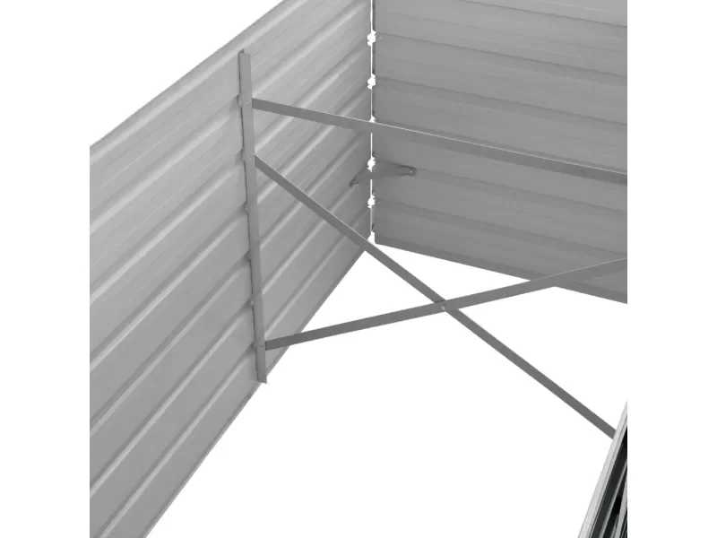 FURNICATO Metall Hochbeet Garten Anthrazit 320 x 80 x 77 cm verzinkt