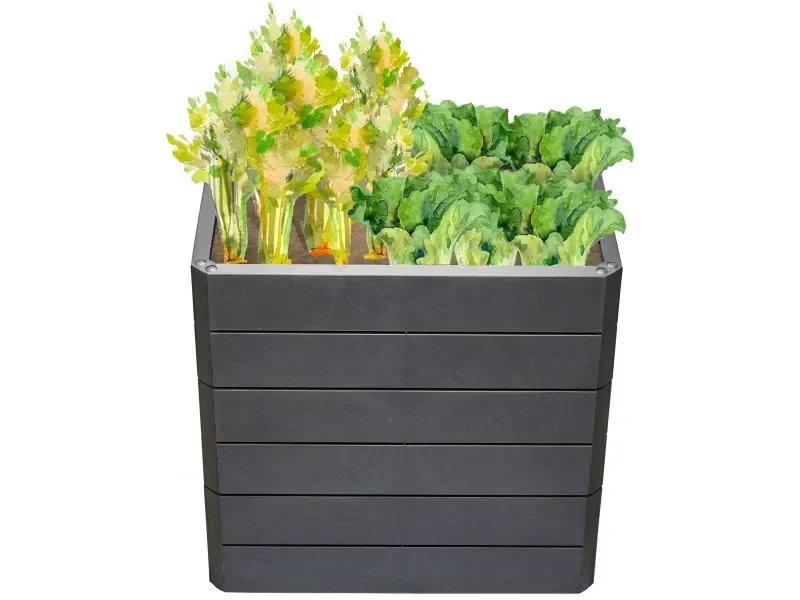 Garantia Hochbeet Ergo Quadro M75 60x80x75 cm 3D Stone Decor Garten