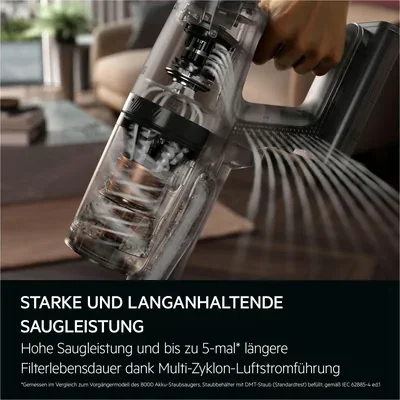 AEG AP83A25XNX Ultimate 8000 Akku Staubsauger für Tierhaare kabellos