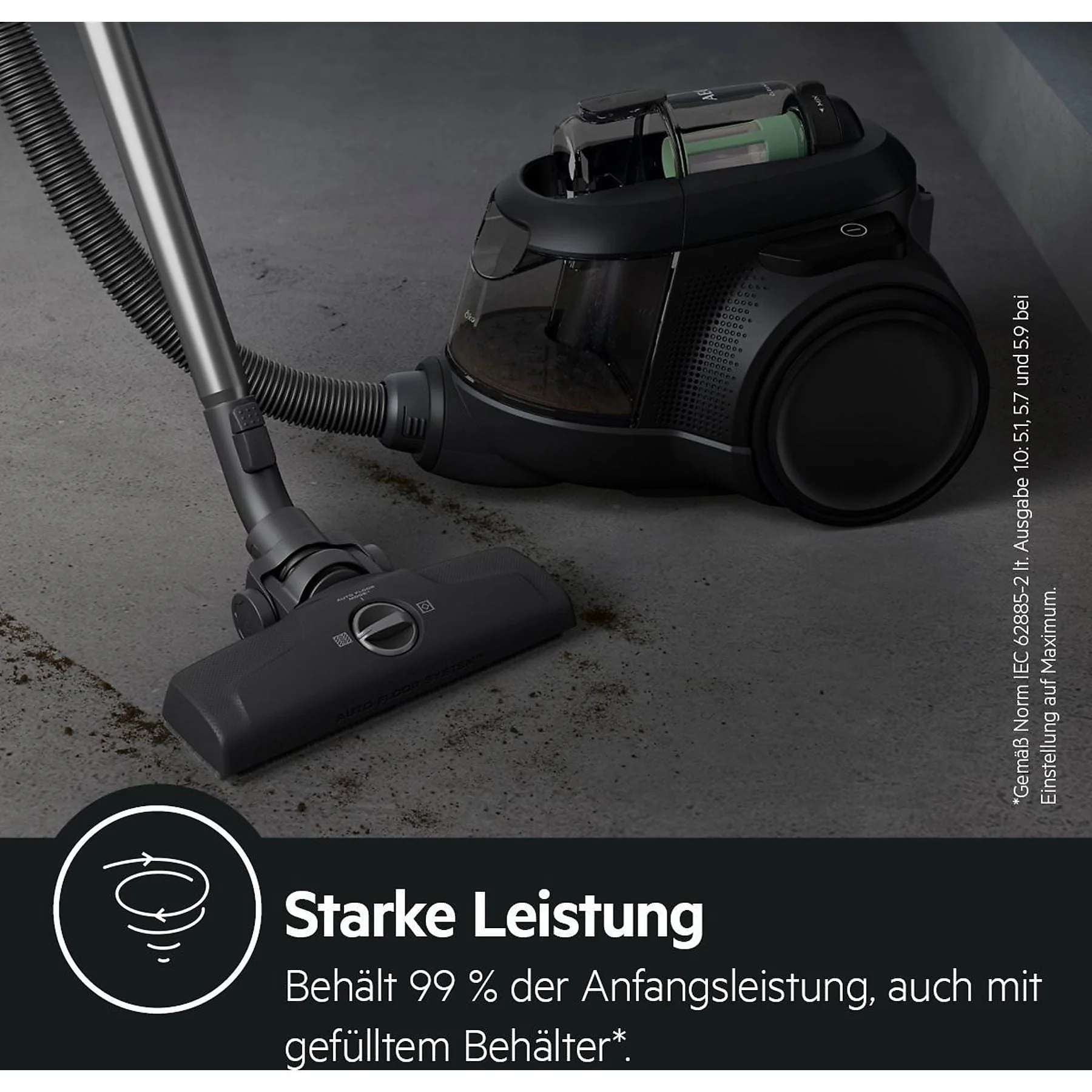 AEG AL 6 CI 2 ÖK Zylinder Staubsauger 550 Watt Black Recycled
